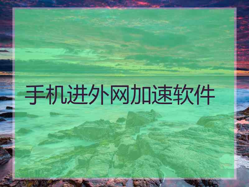 手机进外网加速软件