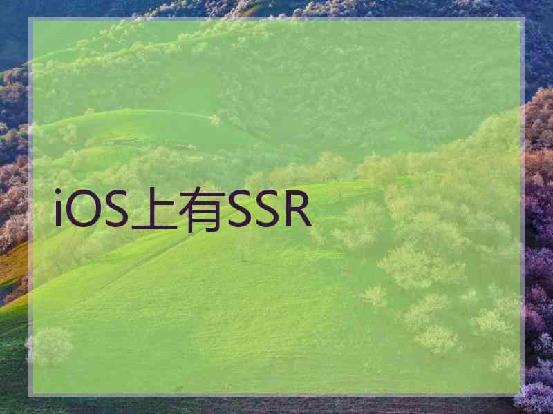 iOS上有SSR