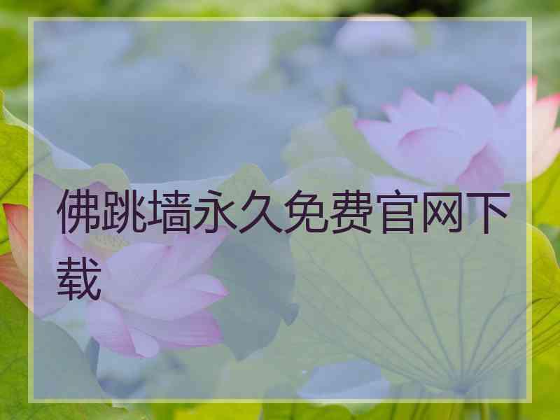 佛跳墙永久免费官网下载