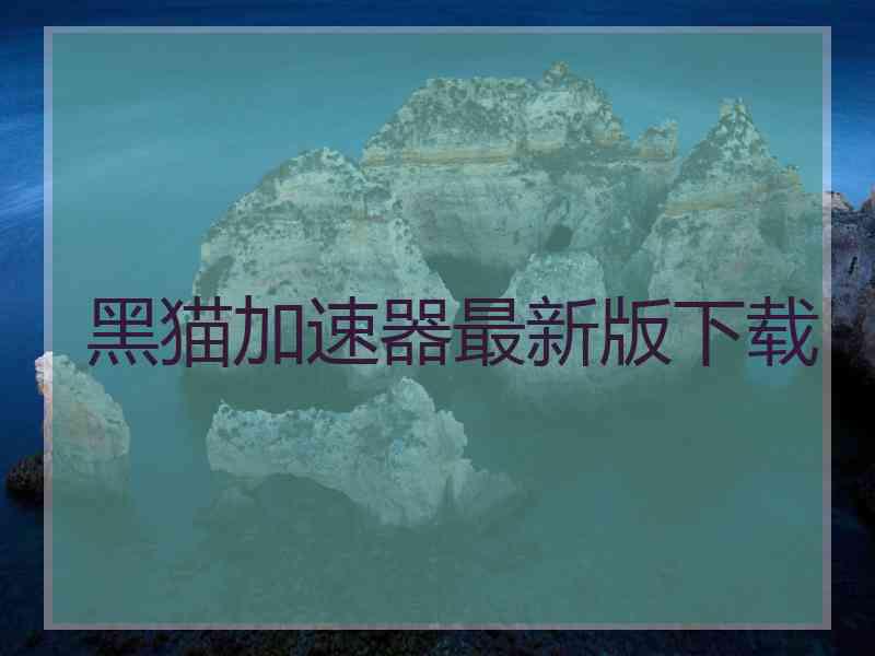 黑猫加速器最新版下载