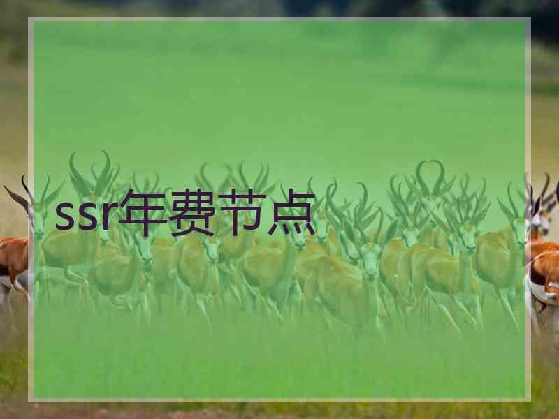 ssr年费节点