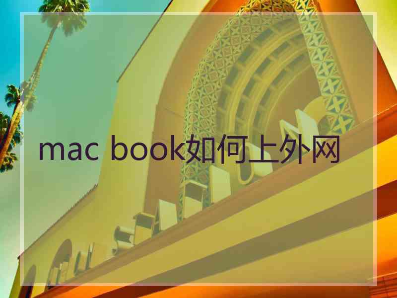 mac book如何上外网