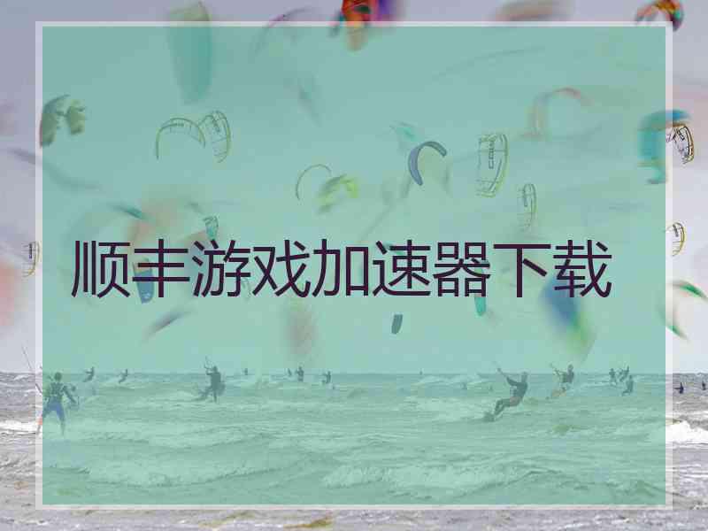 顺丰游戏加速器下载