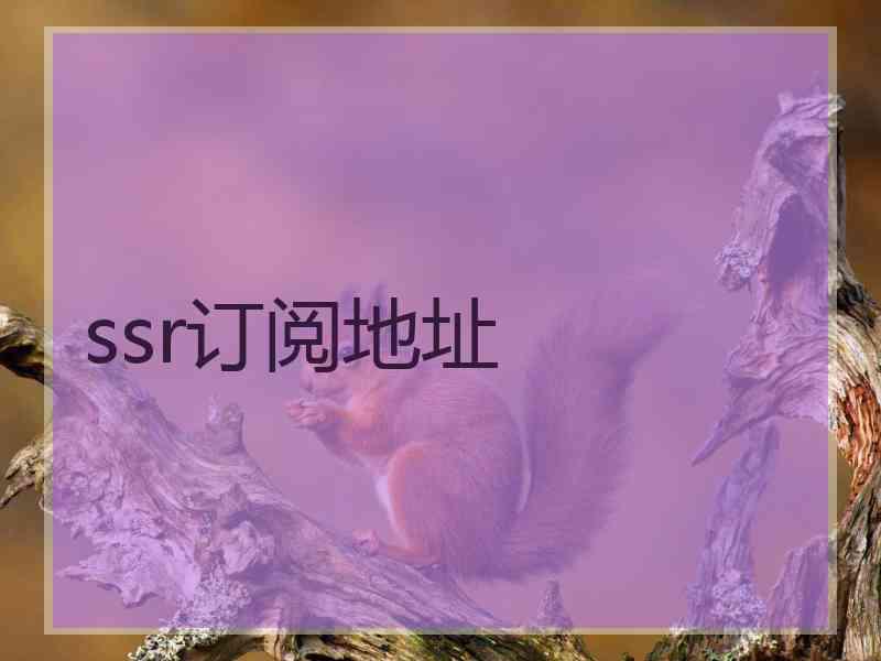 ssr订阅地址