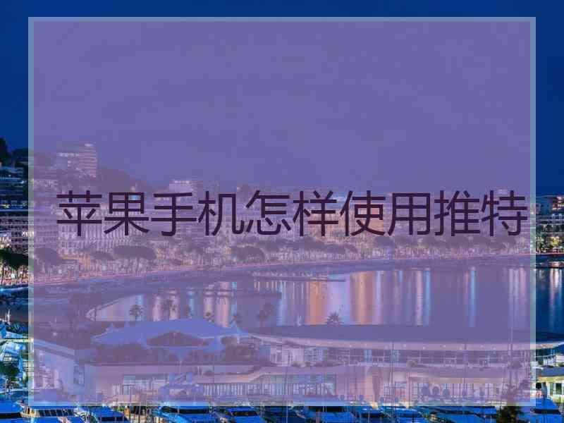 苹果手机怎样使用推特