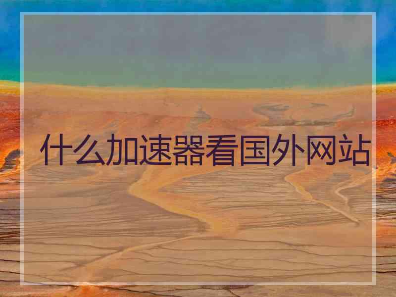 什么加速器看国外网站