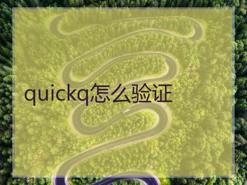 quickq怎么验证