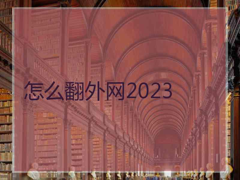 怎么翻外网2023