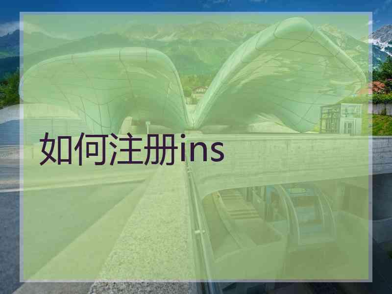 如何注册ins
