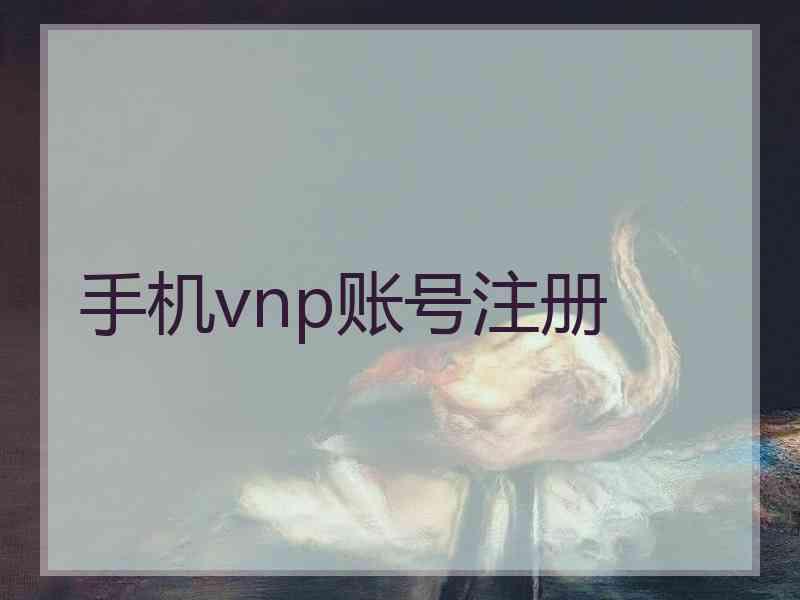 手机vnp账号注册