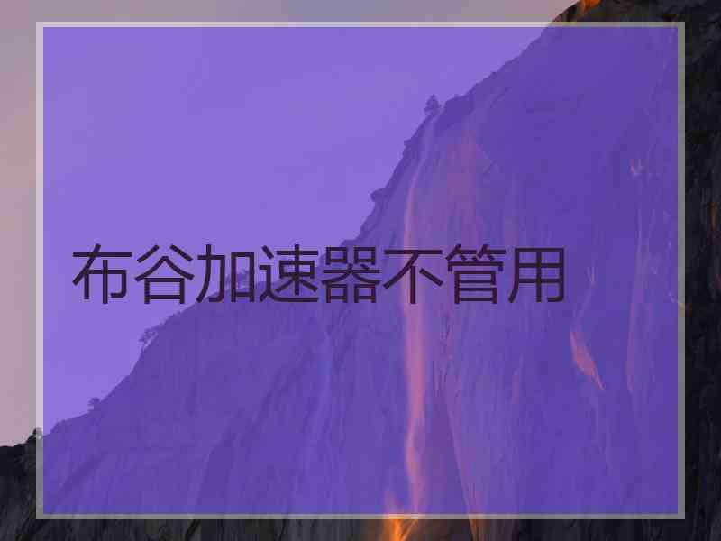 布谷加速器不管用