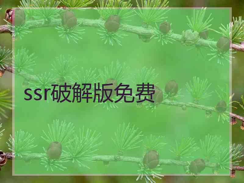 ssr破解版免费