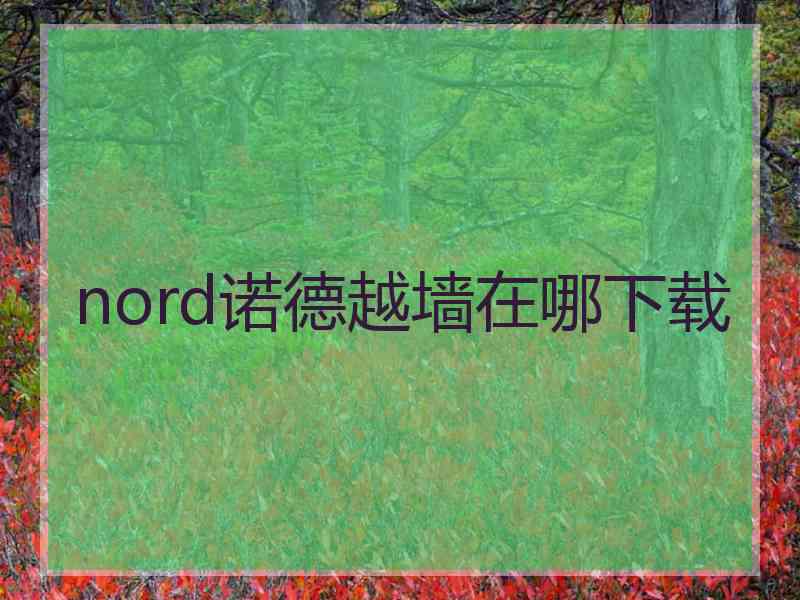 nord诺德越墙在哪下载