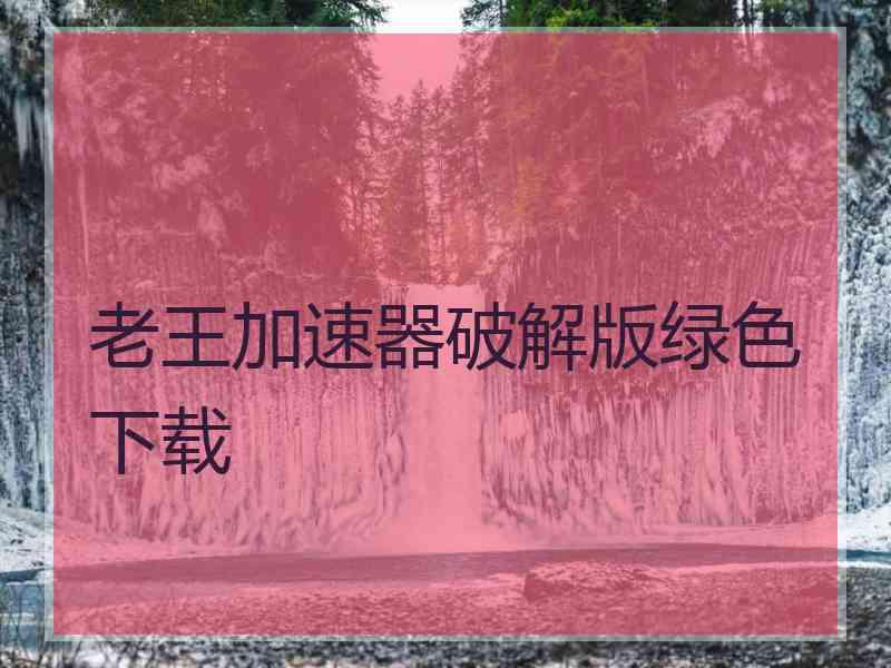 老王加速器破解版绿色下载