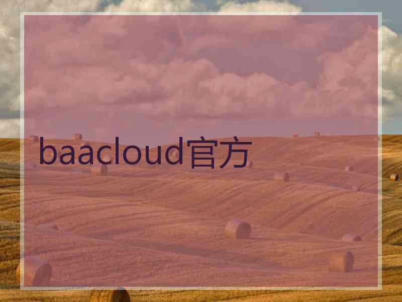 baacloud官方