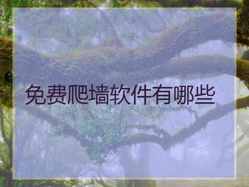 免费爬墙软件有哪些