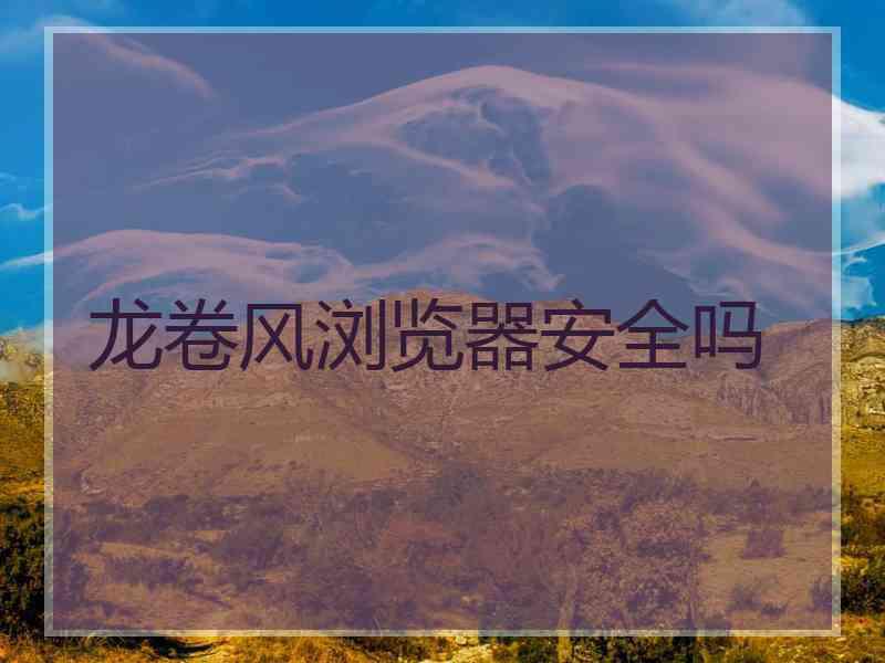 龙卷风浏览器安全吗