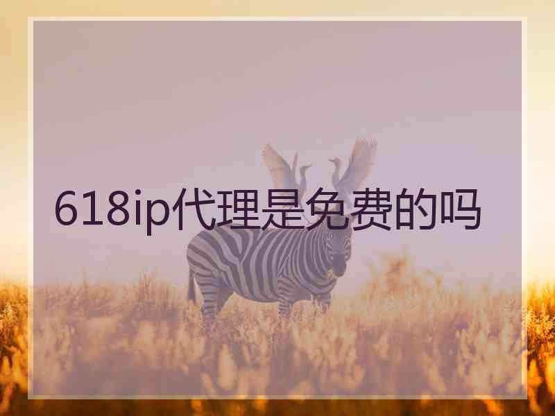 618ip代理是免费的吗