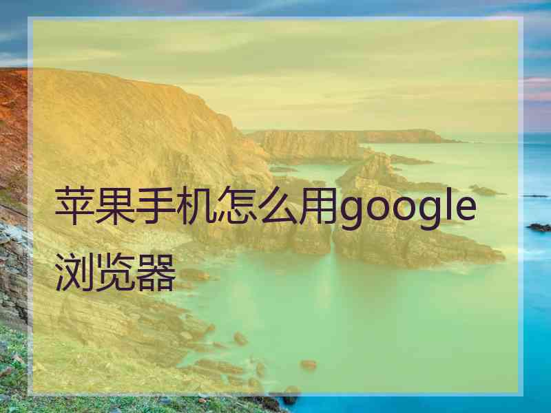 苹果手机怎么用google浏览器