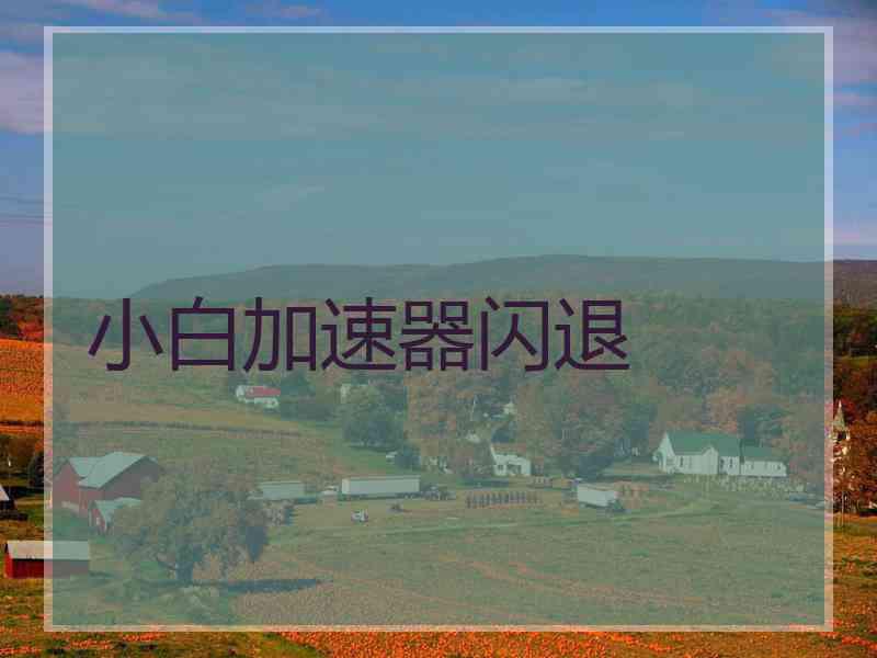 小白加速器闪退