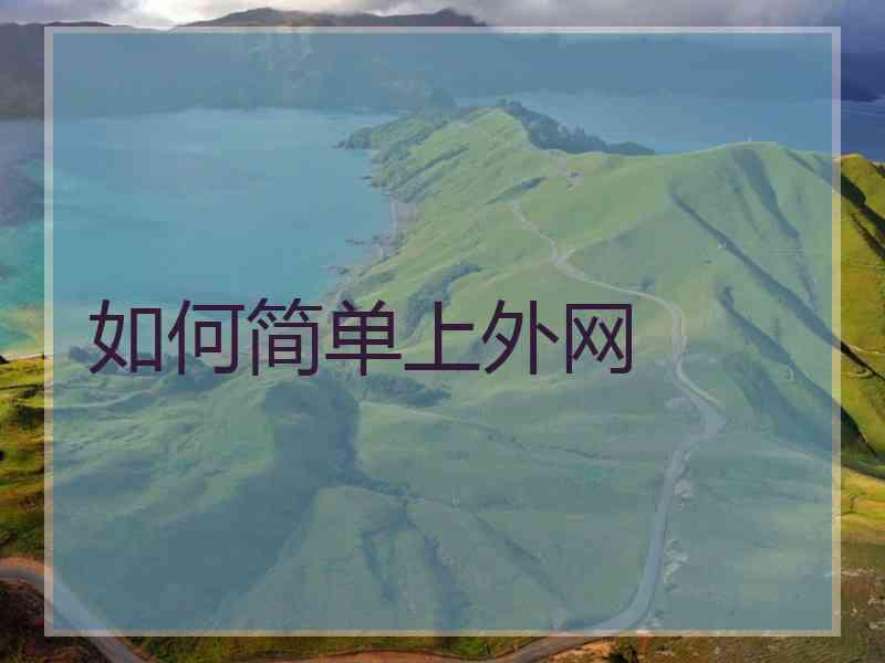 如何简单上外网