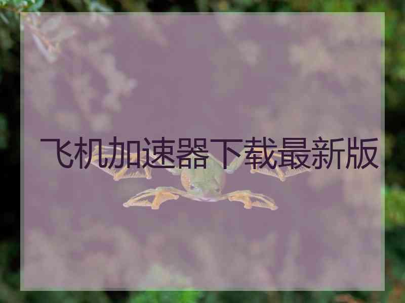 飞机加速器下载最新版