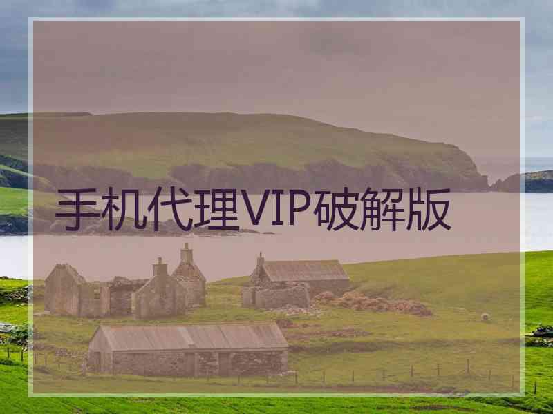 手机代理VIP破解版
