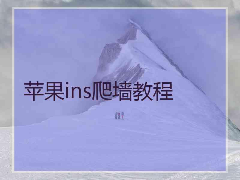 苹果ins爬墙教程